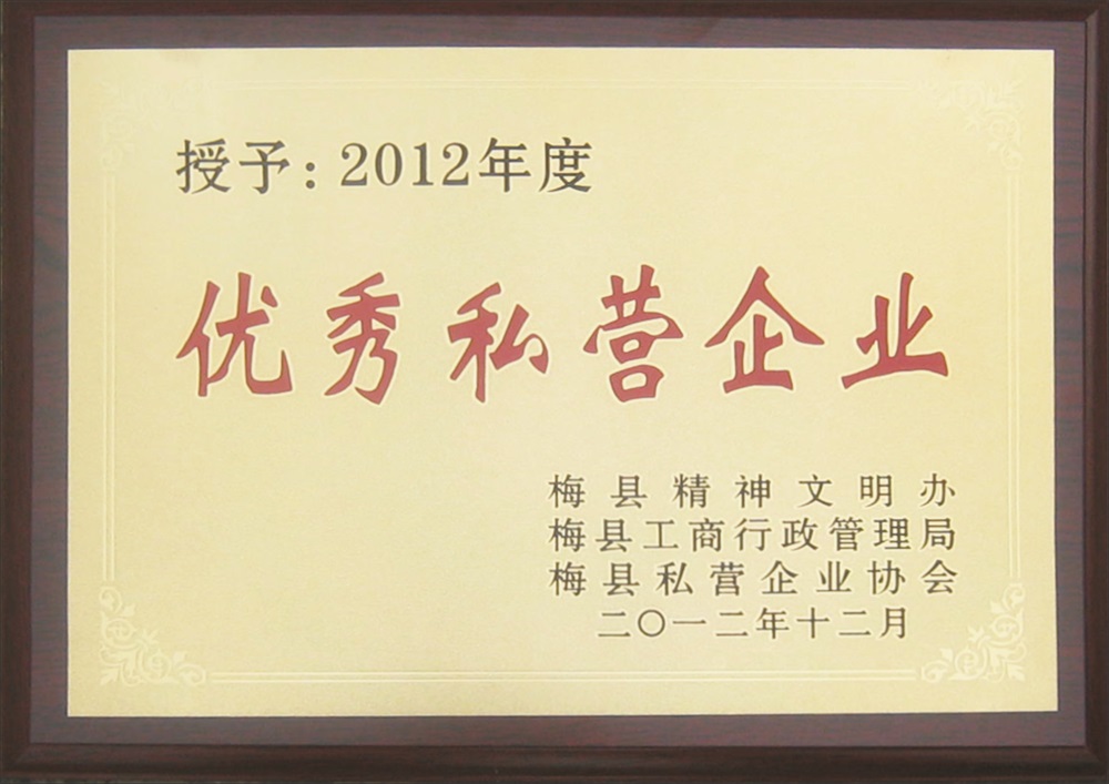 優(yōu)秀私營企業(yè)